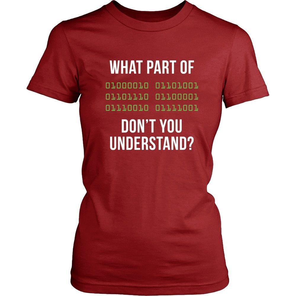 Programmers T Shirt - What part of [some binary code] don't you understand-T-shirt-Teelime | shirts-hoodies-mugs