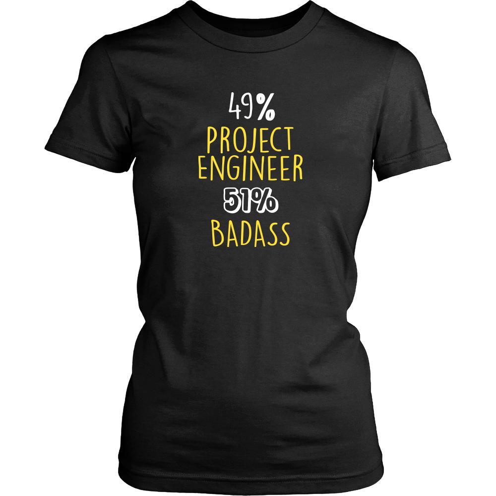 Project Engineer Shirt - 49% Project Engineer 51% Badass Profession-T-shirt-Teelime | shirts-hoodies-mugs