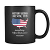 Proud American mug History began July 4th, 1776 everything before that was a mistake, 11oz Black-Drinkware-Teelime | shirts-hoodies-mugs