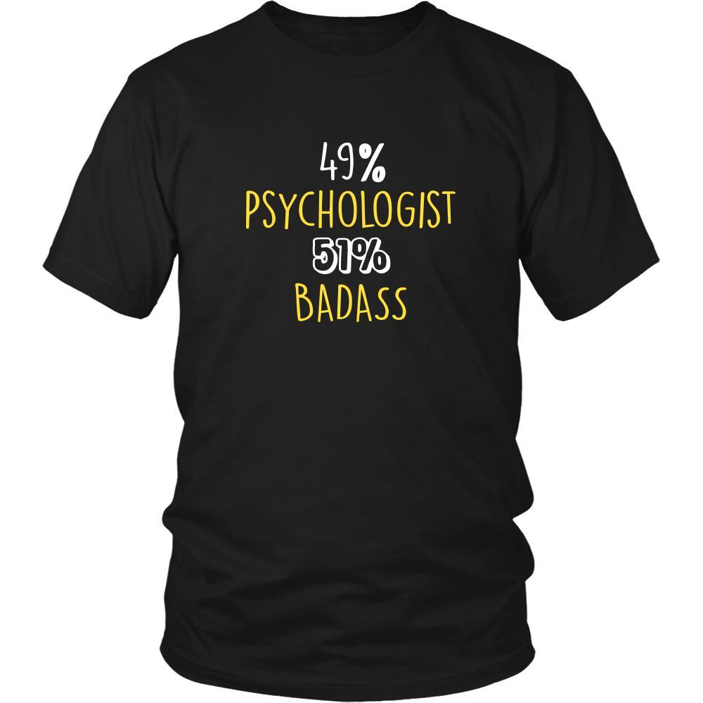 Psychologist Shirt - 49% Psychologist 51% Badass Profession-T-shirt-Teelime | shirts-hoodies-mugs
