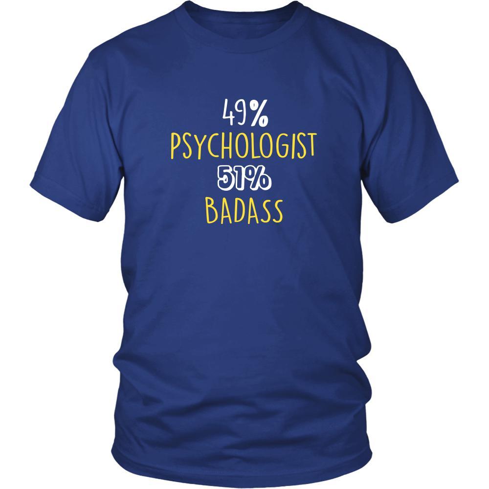 Psychologist Shirt - 49% Psychologist 51% Badass Profession-T-shirt-Teelime | shirts-hoodies-mugs