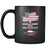 Puerto Rican roots American grown with Puerto Rican roots 11oz Black Mug