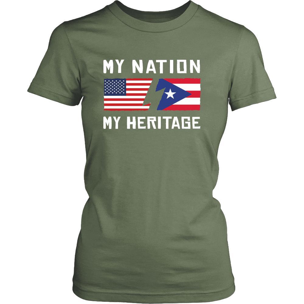 Puerto Rican Shirt - My Nation - My Heritage - Puerto Rico Roots Gift-T-shirt-Teelime | shirts-hoodies-mugs
