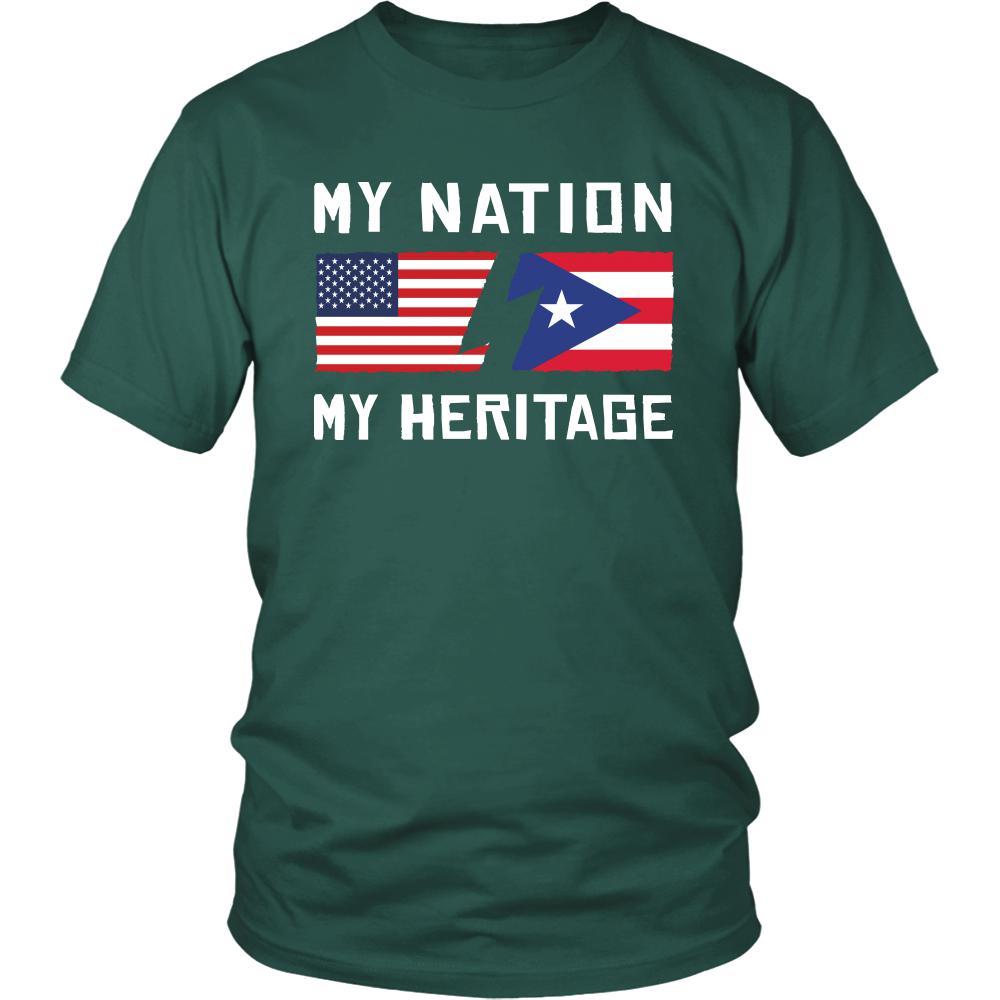 Puerto Rican Shirt - My Nation - My Heritage - Puerto Rico Roots Gift-T-shirt-Teelime | shirts-hoodies-mugs