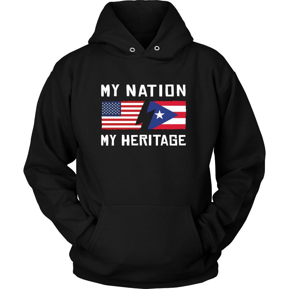 Puerto Rican Shirt - My Nation - My Heritage - Puerto Rico Roots Gift-T-shirt-Teelime | shirts-hoodies-mugs
