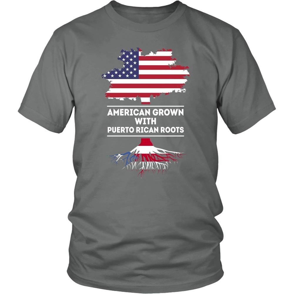 Puerto Rican T Shirt - American grown with Puerto Rican roots-T-shirt-Teelime | shirts-hoodies-mugs
