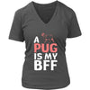 Pug Shirt - a Pug is my bff- Dog Lover Gift-T-shirt-Teelime | shirts-hoodies-mugs