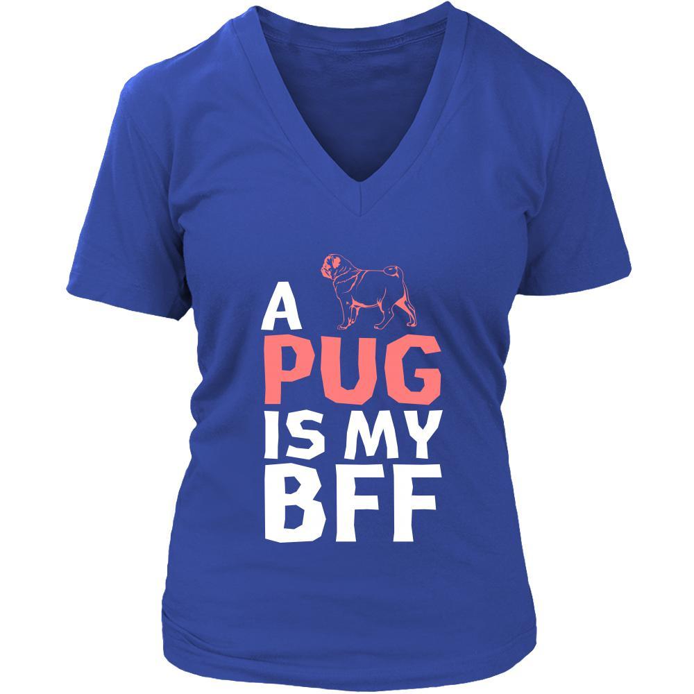 Pug Shirt - a Pug is my bff- Dog Lover Gift-T-shirt-Teelime | shirts-hoodies-mugs