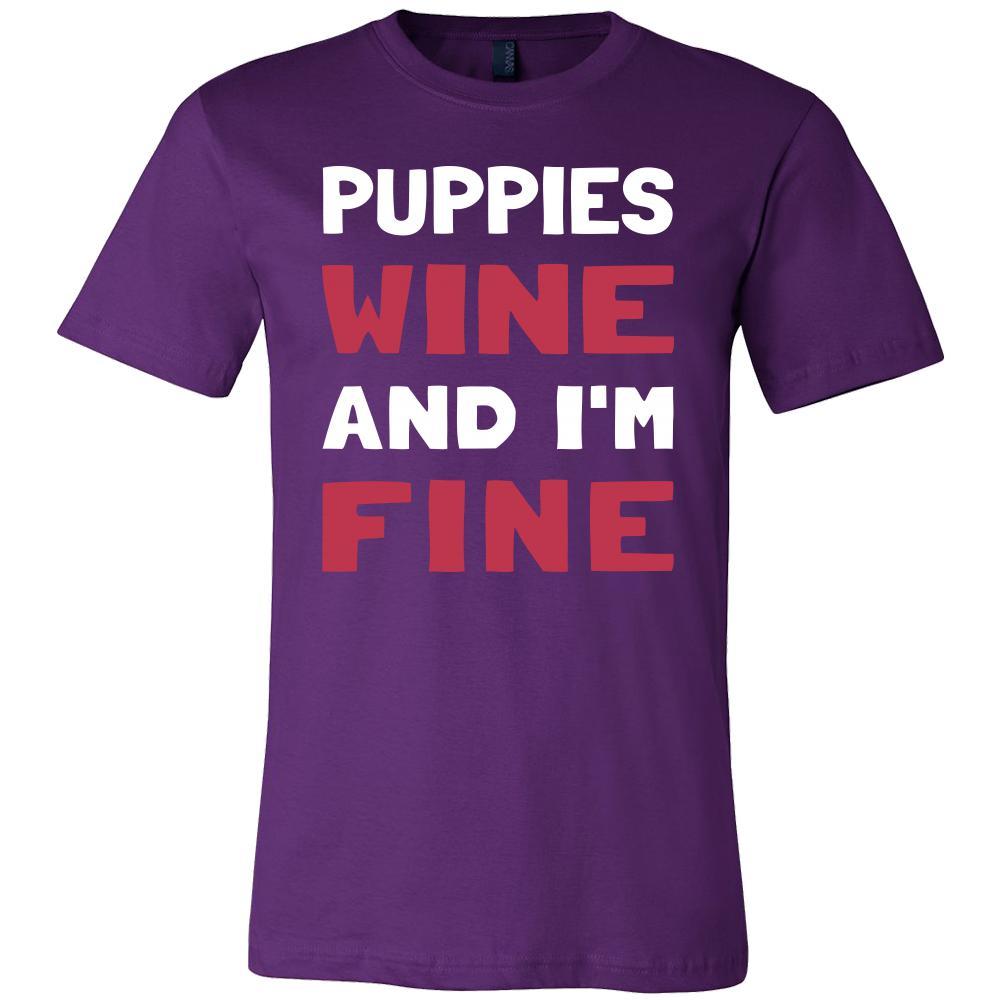 Puppies Shirt - Puppies Wine - Animal Lover Gift-T-shirt-Teelime | shirts-hoodies-mugs