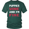 Puppies Shirt - Puppies Wine - Animal Lover Gift-T-shirt-Teelime | shirts-hoodies-mugs