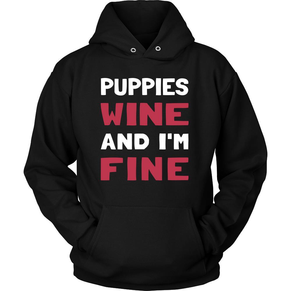 Puppies Shirt - Puppies Wine - Animal Lover Gift-T-shirt-Teelime | shirts-hoodies-mugs