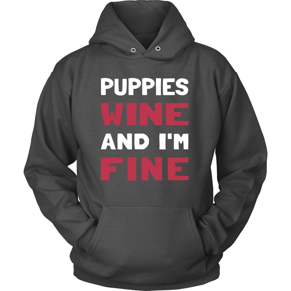 Puppies Shirt - Puppies Wine - Animal Lover Gift-T-shirt-Teelime | shirts-hoodies-mugs