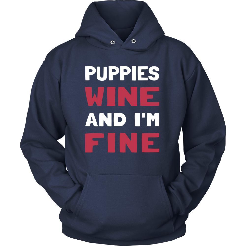 Puppies Shirt - Puppies Wine - Animal Lover Gift-T-shirt-Teelime | shirts-hoodies-mugs