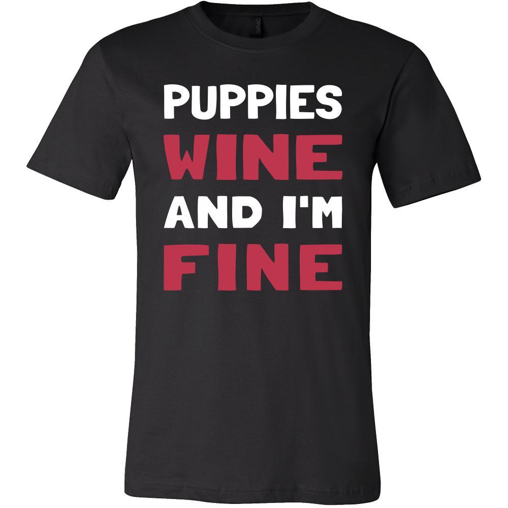Puppies Shirt - Puppies Wine - Animal Lover Gift-T-shirt-Teelime | shirts-hoodies-mugs