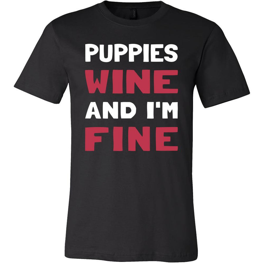 Puppies Shirt - Puppies Wine - Animal Lover Gift-T-shirt-Teelime | shirts-hoodies-mugs