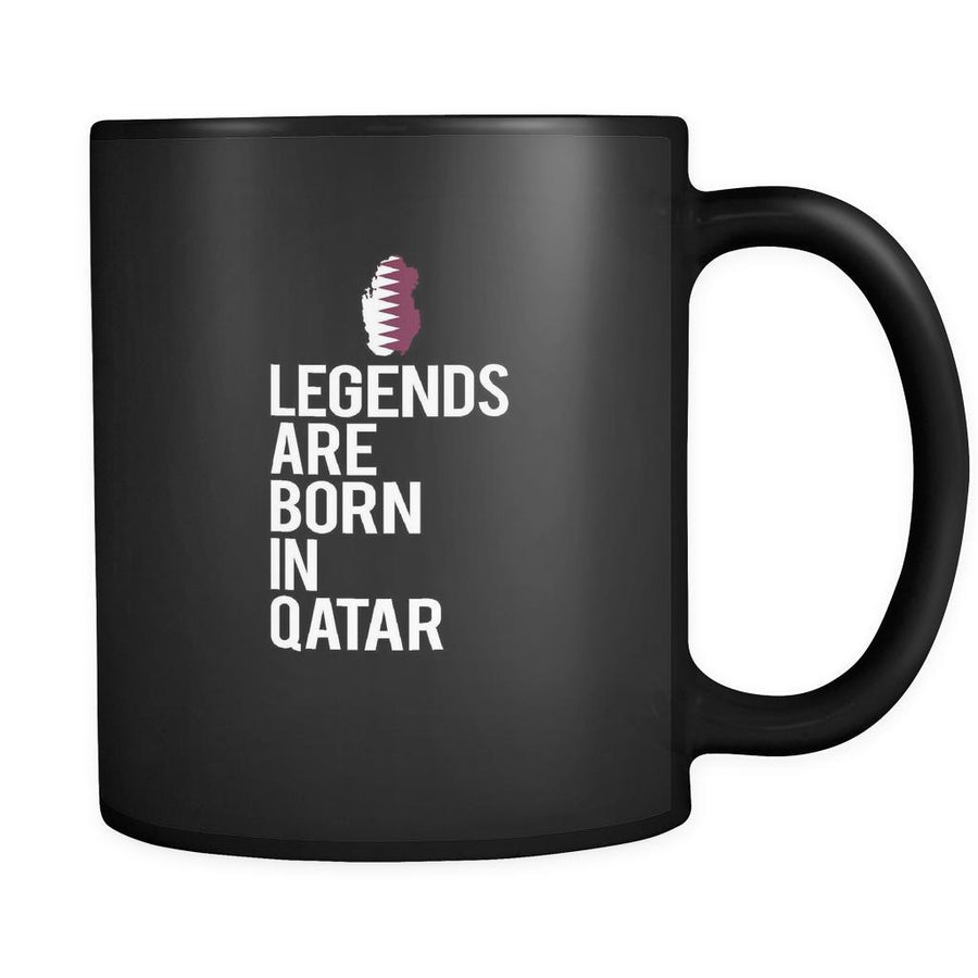 Qatar Legends are born in Qatar 11oz Black Mug-Drinkware-Teelime | shirts-hoodies-mugs