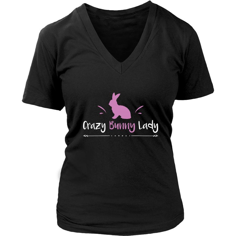 Rabbit Shirt - Crazy Bunny Lady - Animal Lover Gift-T-shirt-Teelime | shirts-hoodies-mugs
