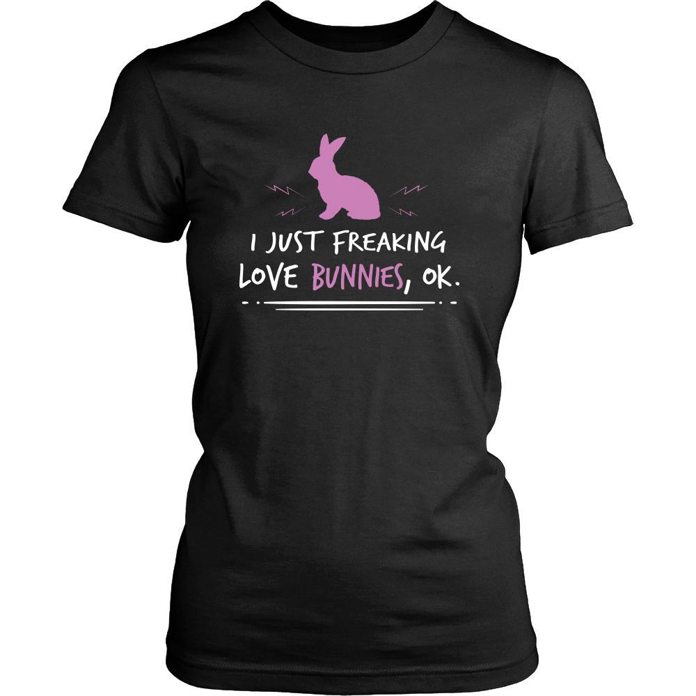 Rabbit Shirt - Freakin Love Bunnies - Animal Lover Gift-T-shirt-Teelime | shirts-hoodies-mugs