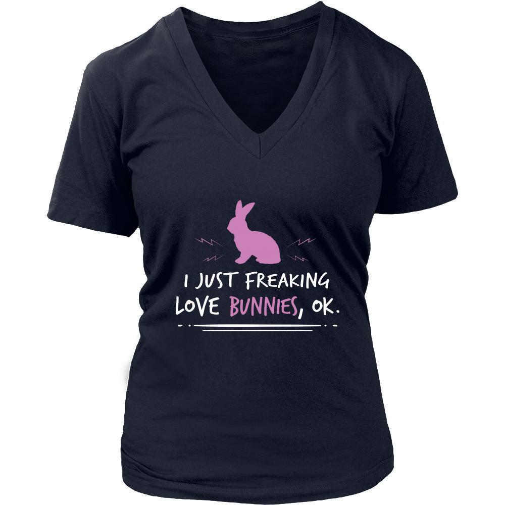 Rabbit Shirt - Freakin Love Bunnies - Animal Lover Gift-T-shirt-Teelime | shirts-hoodies-mugs