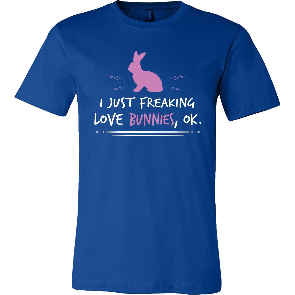 Rabbit Shirt - Freakin Love Bunnies - Animal Lover Gift-T-shirt-Teelime | shirts-hoodies-mugs