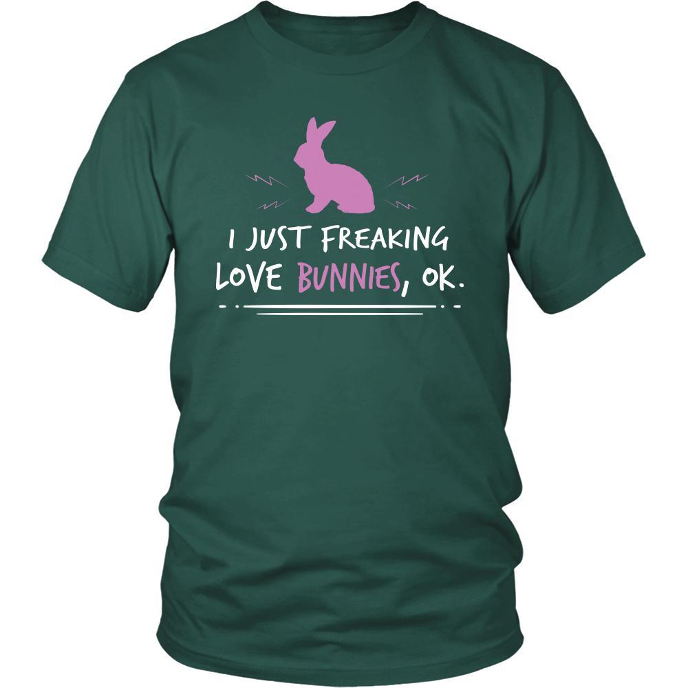 Rabbit Shirt - Freakin Love Bunnies - Animal Lover Gift-T-shirt-Teelime | shirts-hoodies-mugs