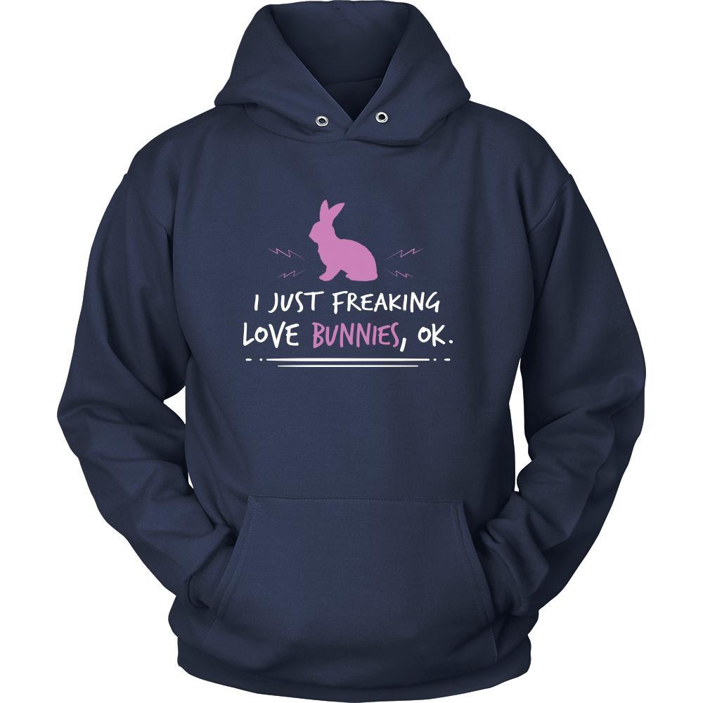Rabbit Shirt - Freakin Love Bunnies - Animal Lover Gift-T-shirt-Teelime | shirts-hoodies-mugs