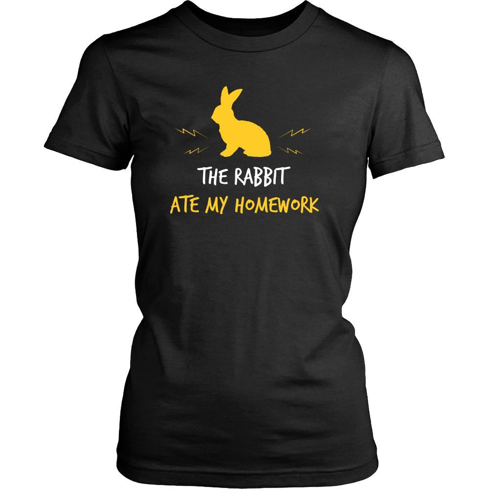 Rabbit Shirt - Homework - Animal Lover Gift-T-shirt-Teelime | shirts-hoodies-mugs