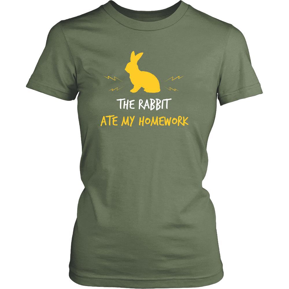 Rabbit Shirt - Homework - Animal Lover Gift-T-shirt-Teelime | shirts-hoodies-mugs