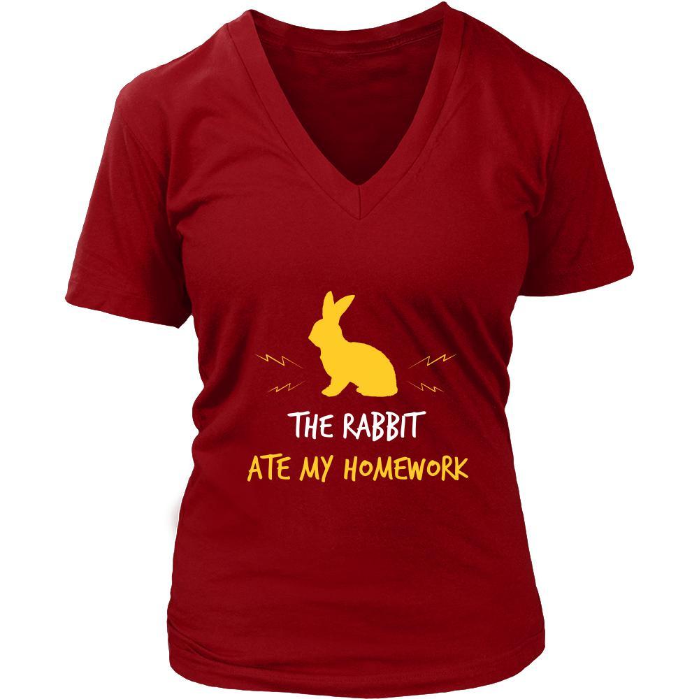 Rabbit Shirt - Homework - Animal Lover Gift-T-shirt-Teelime | shirts-hoodies-mugs