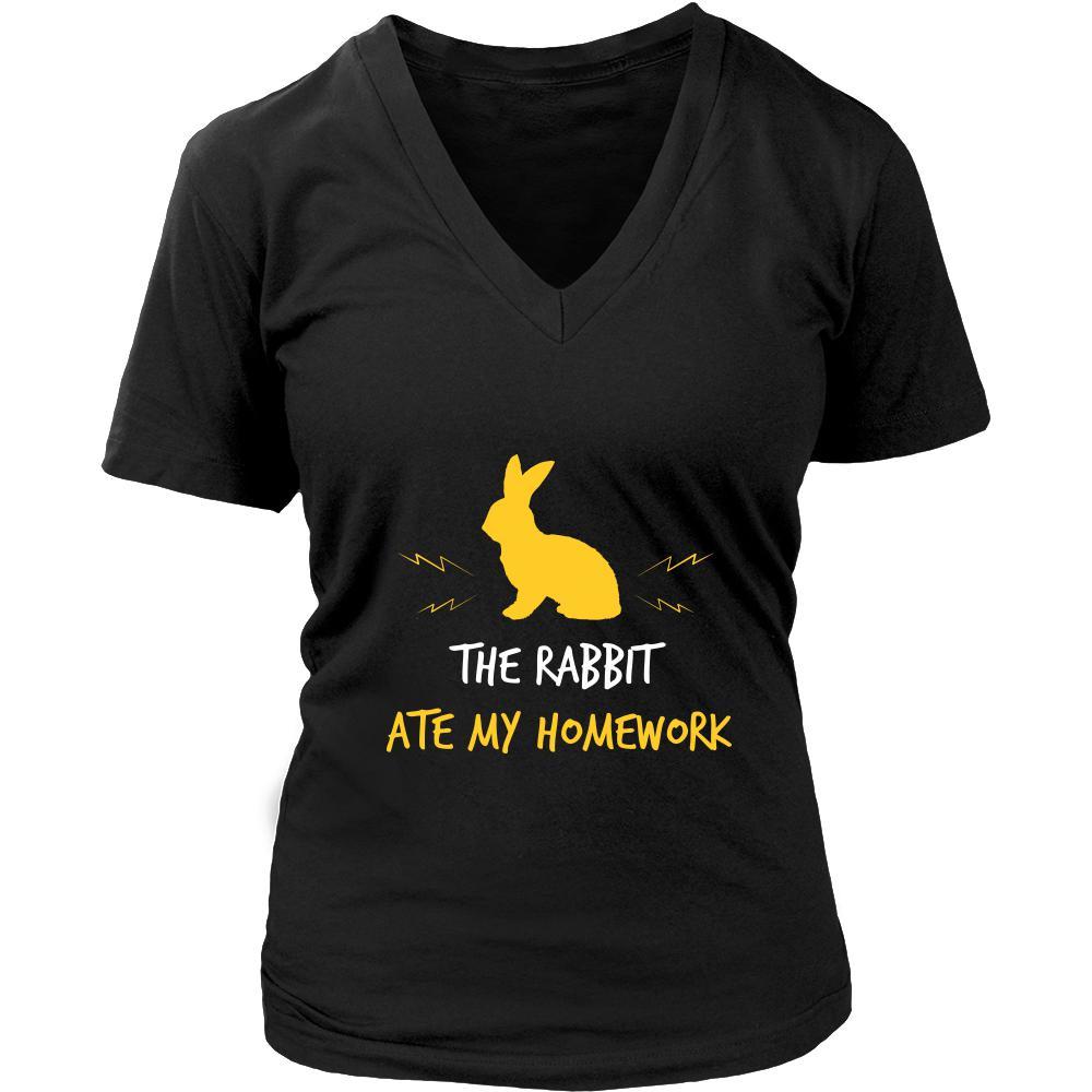 Rabbit Shirt - Homework - Animal Lover Gift-T-shirt-Teelime | shirts-hoodies-mugs
