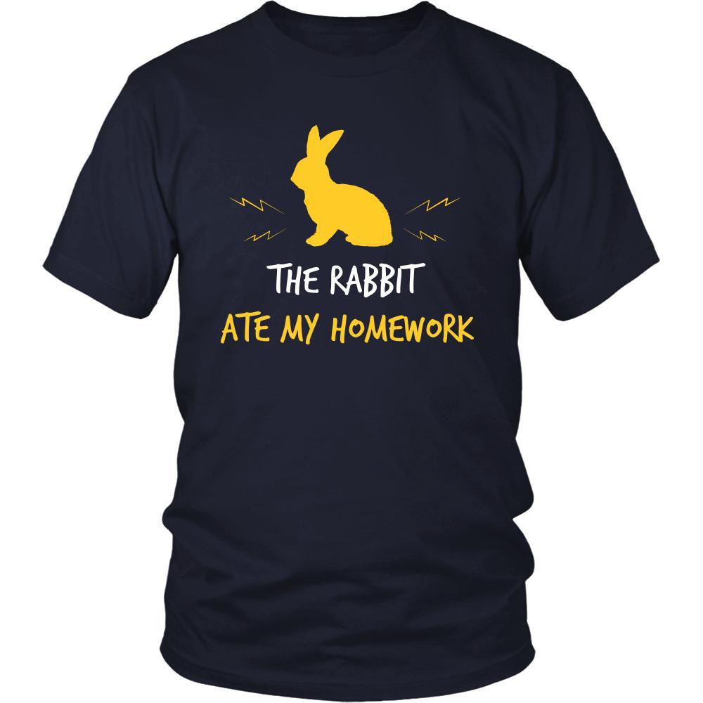 Rabbit Shirt - Homework - Animal Lover Gift-T-shirt-Teelime | shirts-hoodies-mugs