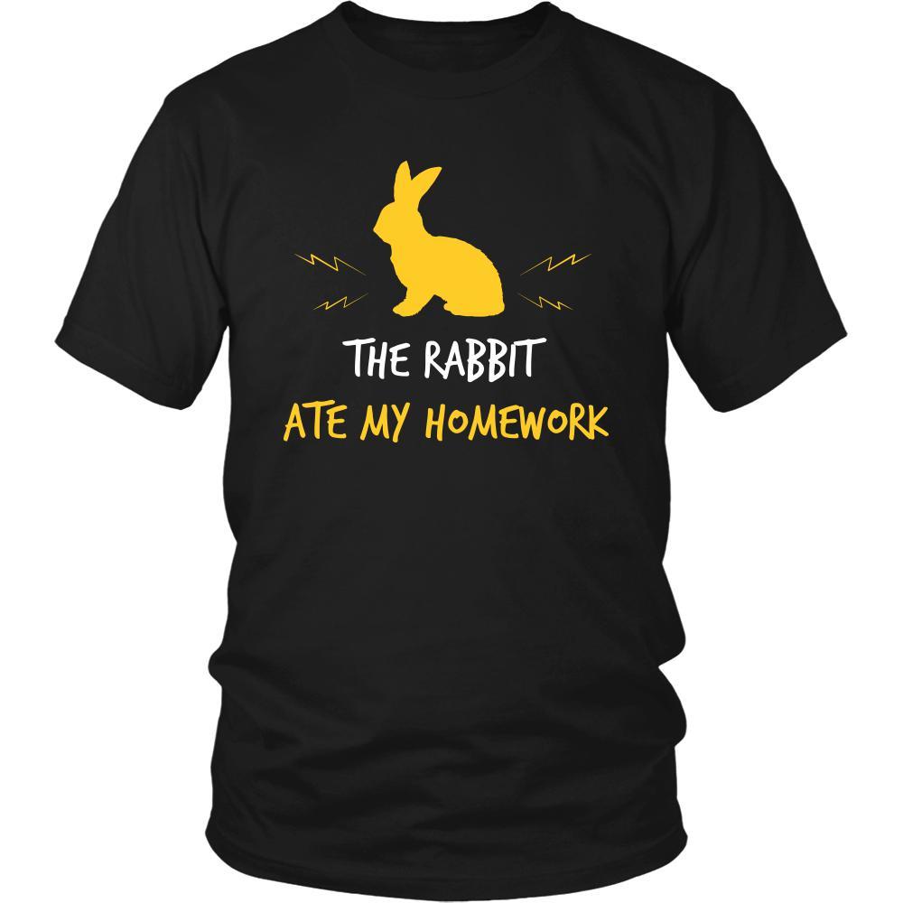 Rabbit Shirt - Homework - Animal Lover Gift-T-shirt-Teelime | shirts-hoodies-mugs
