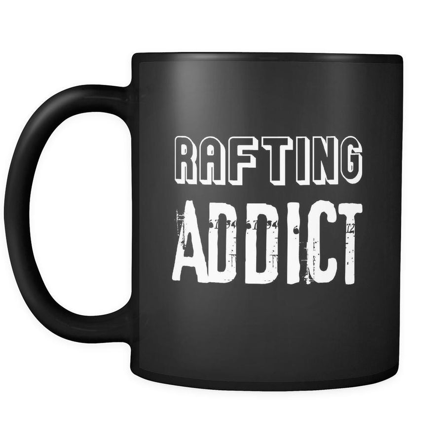 Rafting Rafting Addict 11oz Black Mug-Drinkware-Teelime | shirts-hoodies-mugs