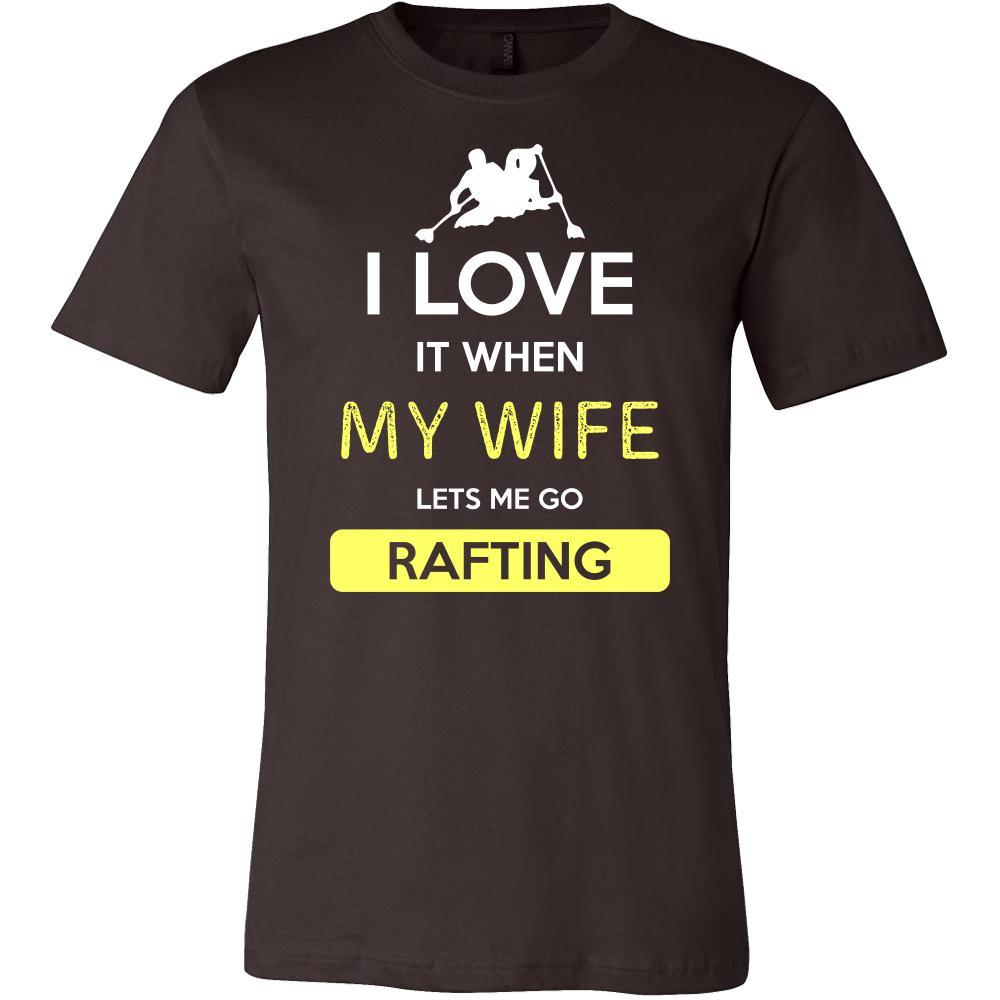 Rafting Shirt - I love it when my wife lets me go Rafting - Hobby Gift-T-shirt-Teelime | shirts-hoodies-mugs