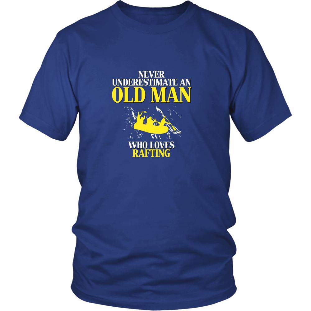 Rafting Shirt - Never underestimate an old man who loves rafting Grandfather Hobby Gift-T-shirt-Teelime | shirts-hoodies-mugs