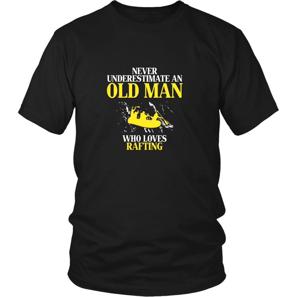 Rafting Shirt - Never underestimate an old man who loves rafting Grandfather Hobby Gift-T-shirt-Teelime | shirts-hoodies-mugs