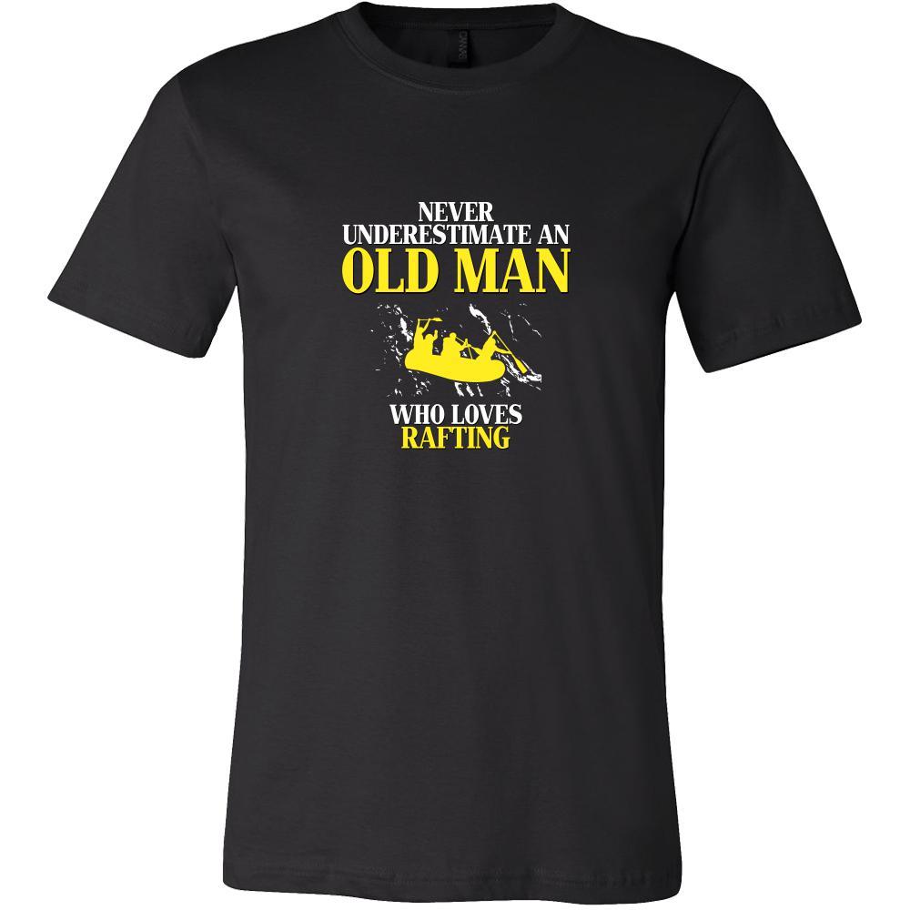 Rafting Shirt - Never underestimate an old man who loves rafting Grandfather Hobby Gift