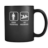 Rafting - Your husband My husband - 11oz Black Mug-Drinkware-Teelime | shirts-hoodies-mugs