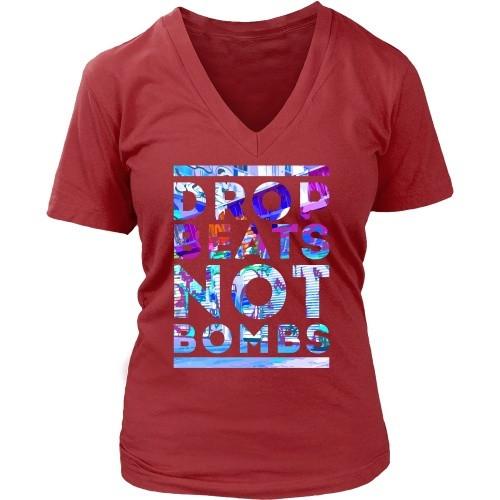 Rap T Shirt - Drop Beats not Bombs-T-shirt-Teelime | shirts-hoodies-mugs