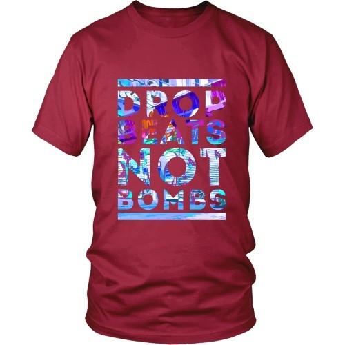Rap T Shirt - Drop Beats not Bombs-T-shirt-Teelime | shirts-hoodies-mugs