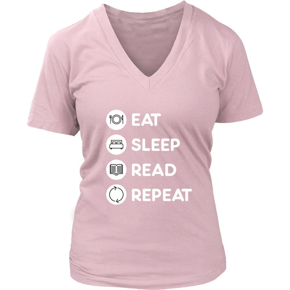 Reading - Eat Sleep Read Repeat - Books Hobby Shirt-T-shirt-Teelime | shirts-hoodies-mugs