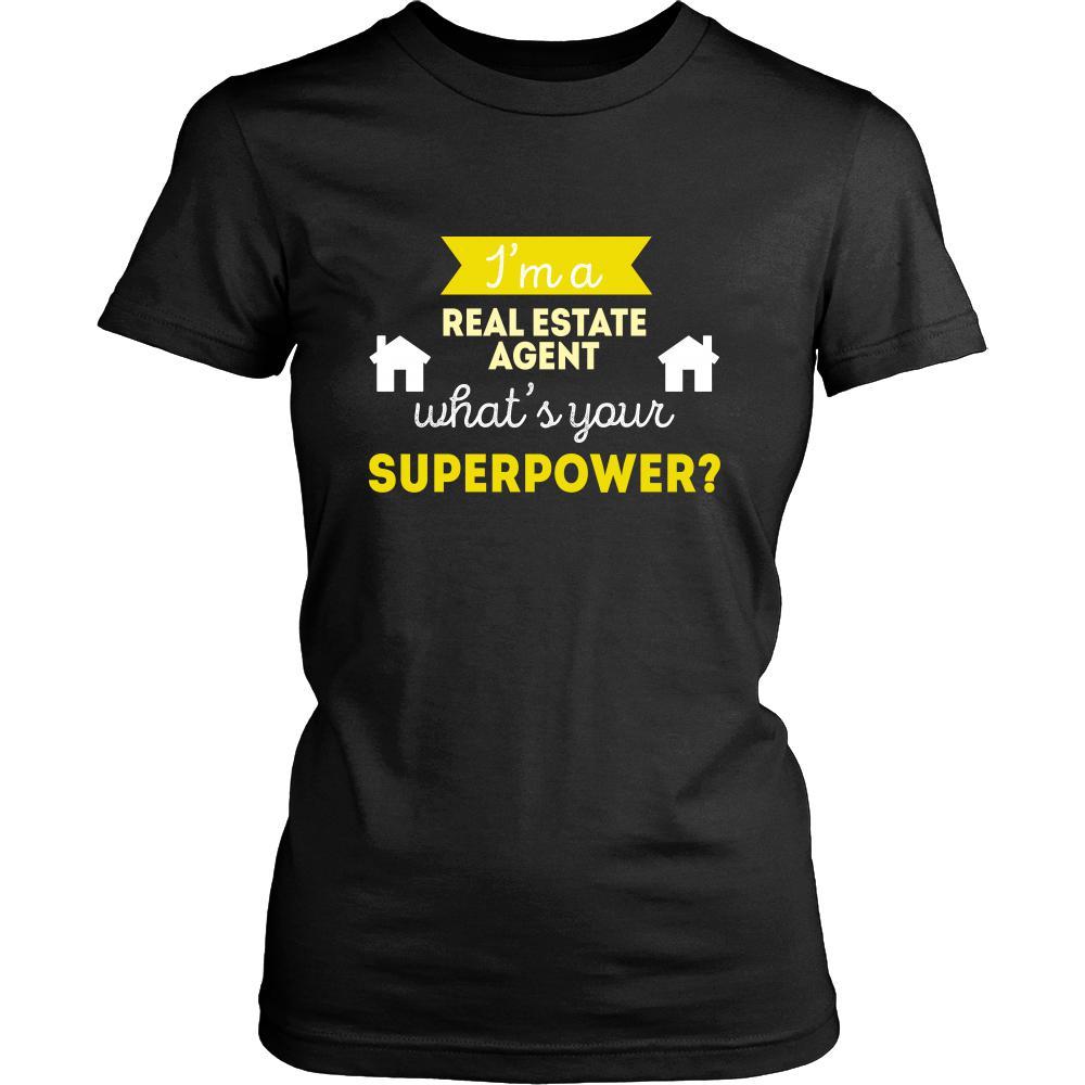 Real estate agent Shirt - I'm a Real estate agent, what's your superpower? - Profession Gift-T-shirt-Teelime | shirts-hoodies-mugs