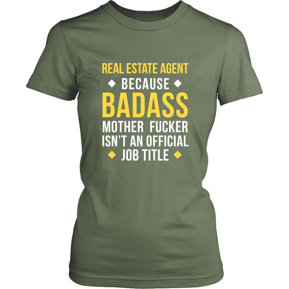 Real Estate Agent Shirt - Real Estate Agent because badass mother fucker isn't an official job title - Profession Gift-T-shirt-Teelime | shirts-hoodies-mugs
