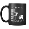 Real Estate All I Do Is 11oz Black Mug-Drinkware-Teelime | shirts-hoodies-mugs