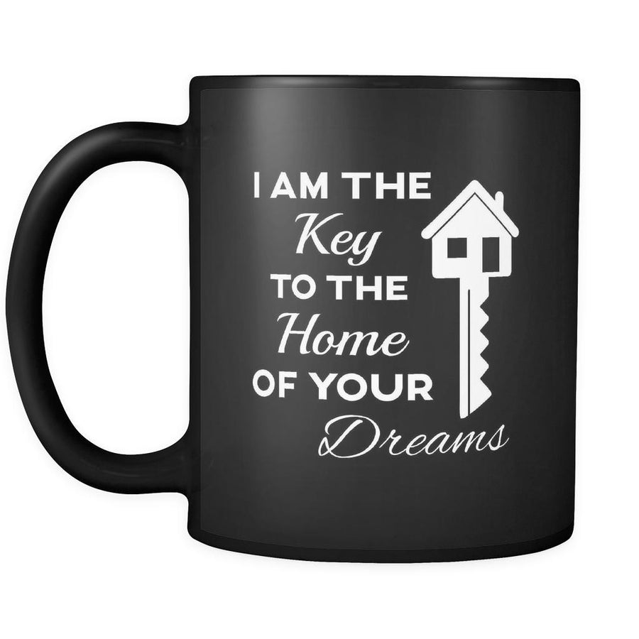 Real Estate I Am The Key 11oz Black Mug-Drinkware-Teelime | shirts-hoodies-mugs