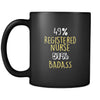 Registered Nurse 49% Registered Nurse 51% Badass 11oz Black Mug-Drinkware-Teelime | shirts-hoodies-mugs