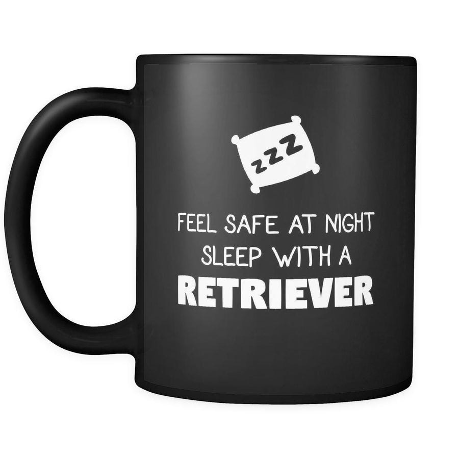 Retriever Fell Safe With A Retriver 11oz Black Mug-Drinkware-Teelime | shirts-hoodies-mugs
