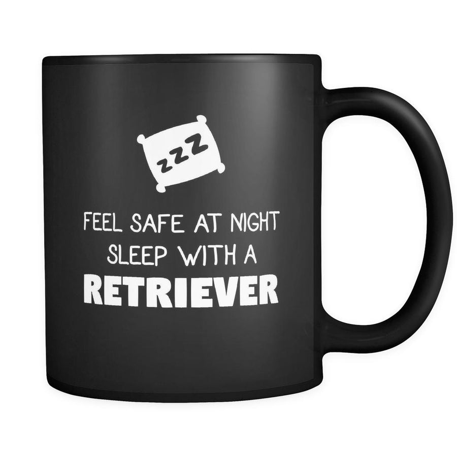 Retriever Fell Safe With A Retriver 11oz Black Mug-Drinkware-Teelime | shirts-hoodies-mugs