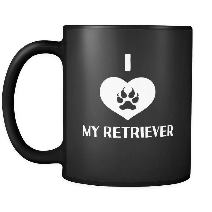 Retriever I Love My Retriever 11oz Black Mug-Drinkware-Teelime | shirts-hoodies-mugs