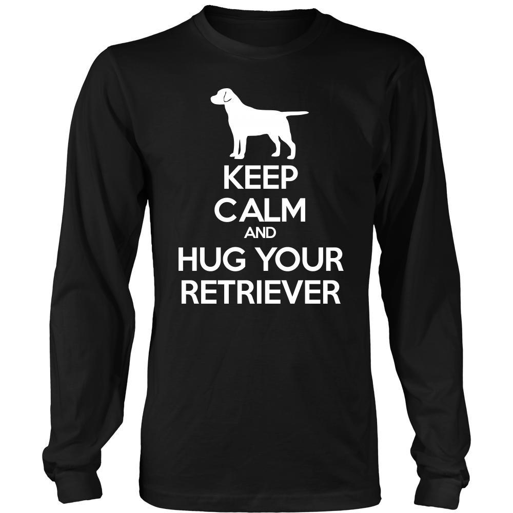 Retriever Shirt - Keep Calm and Hug Your Retriever- Dog Lover Gift-T-shirt-Teelime | shirts-hoodies-mugs